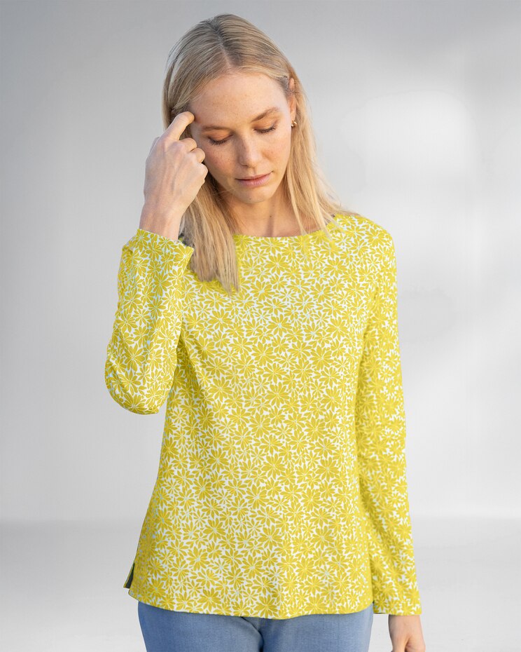Essential Cotton Shadow Daisy Tee image number 1