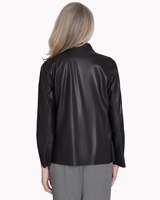Alfred Dunner® Runway Ready Floral Embroidered Faux Leather Jacket thumbnail number 2