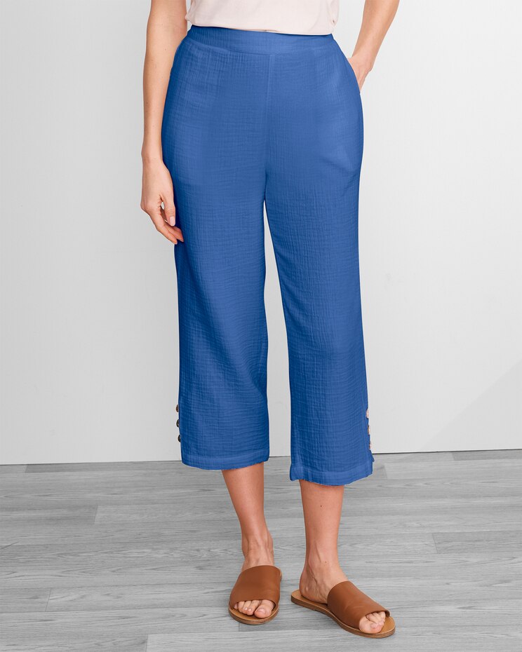 Nantucket Textured-Cotton Capris image number 1