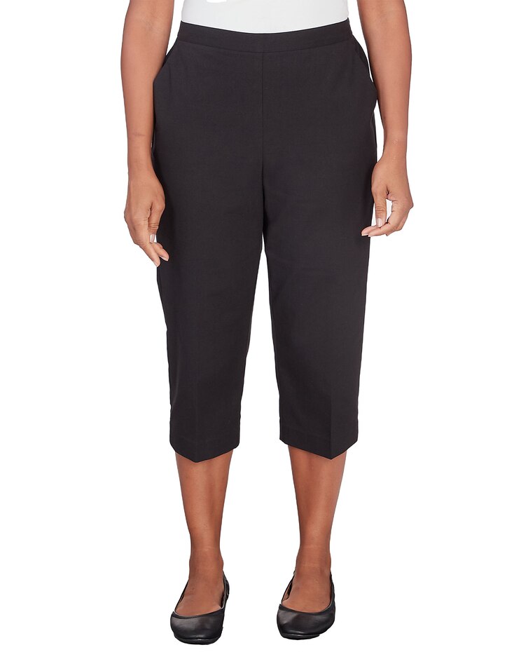Alfred Dunner® Classics Denim Twill Denim Split Hem Capri Pant image number 1
