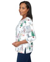 Alfred Dunner® Christmas in the City Classic Top thumbnail number 4