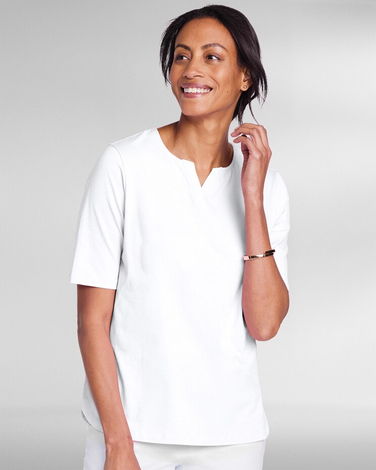 Prima™ Cotton Solid Notched-V Tee image number 1