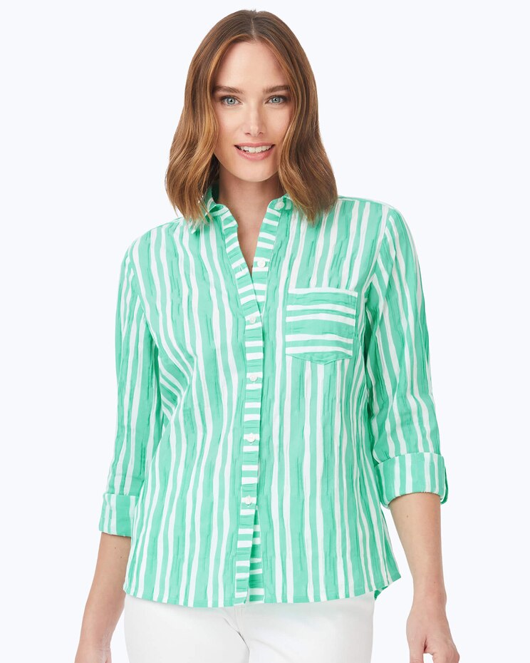 Hampton Long Sleeve Beach Stripe Shirt image number 1