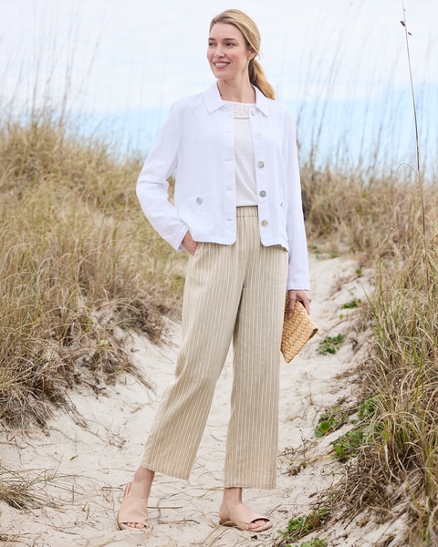 Linen-Blend Jacket