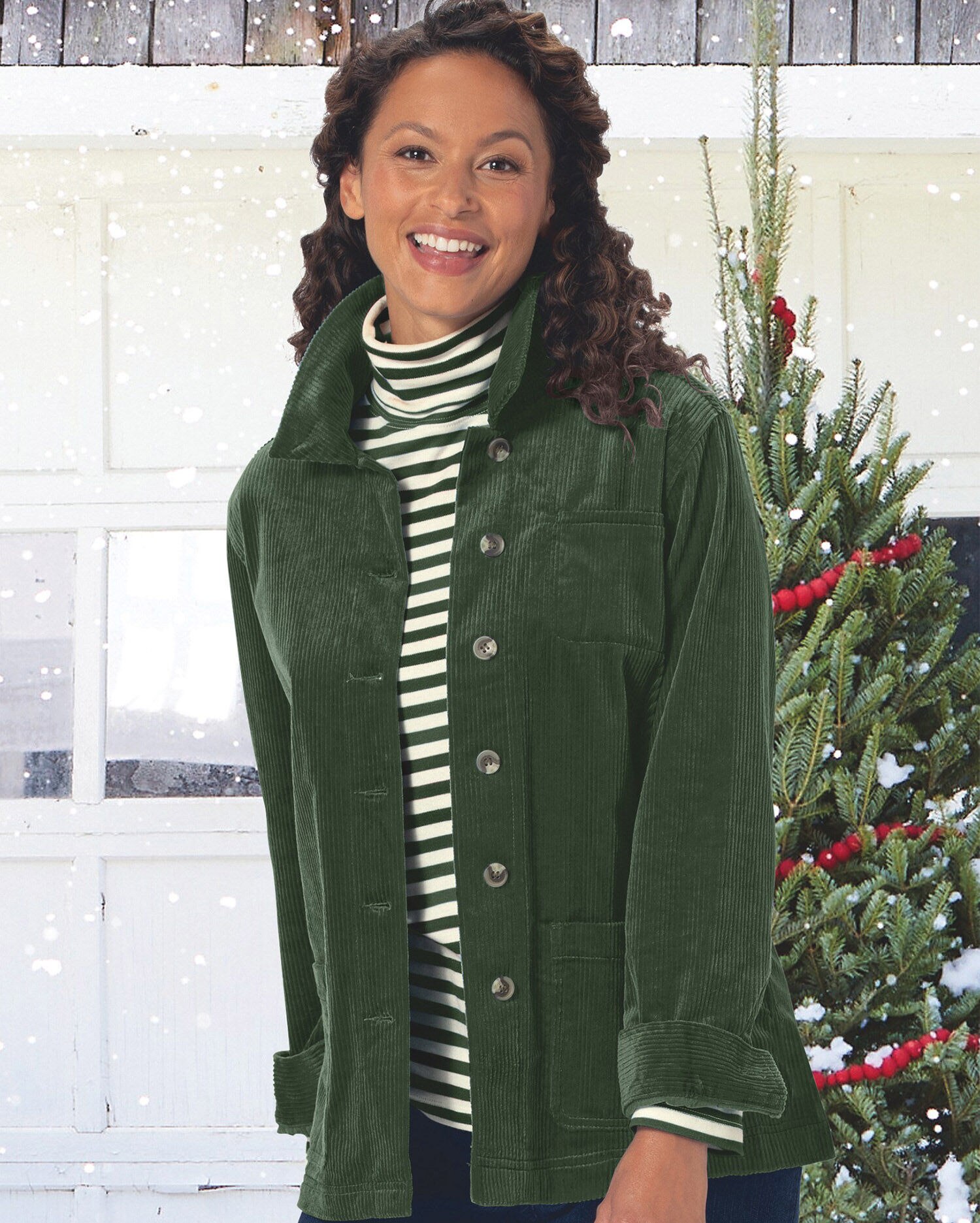 Wide wale corduroy shirt jacket on sale