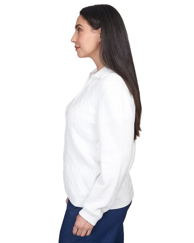 Alfred Dunner® Classics Classic Zip Up Front Cardigan image number 7