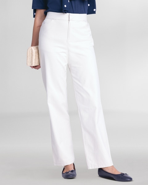 Dennisport Comfort-Waist Relaxed Straight Leg Chinos