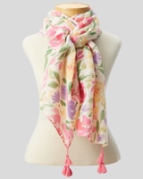 Floral Tassel Scarf thumbnail number 1