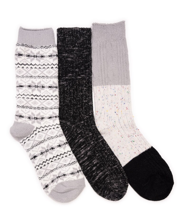 MUK LUKS® Women's Microfiber Boot Socks 3Pr Pack Socks image number 1