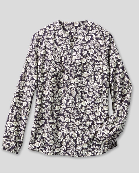Floral Vines Utility Blouse