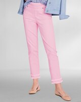 SlimSation® Double-Fringe Denim Ankle Pants thumbnail number 1