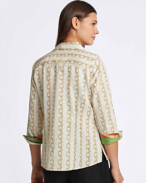 Foxcroft Taylor Chain Stripe Shirt
