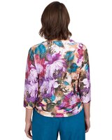 Alfred Dunner® Floral Watercolor Shirttail Hem Top thumbnail number 2