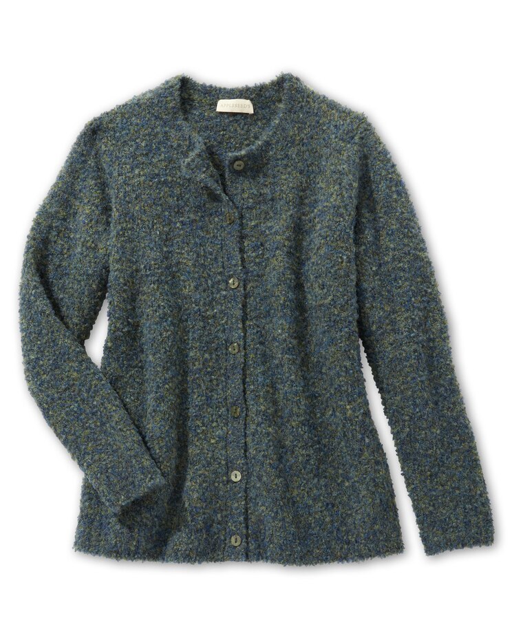 Luxe Bouclè Button-Front Cardigan image number 7