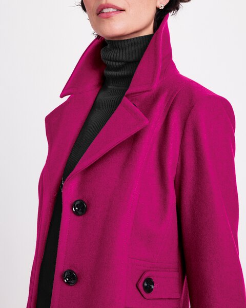 London Fog® Side-Tab Wool Coat