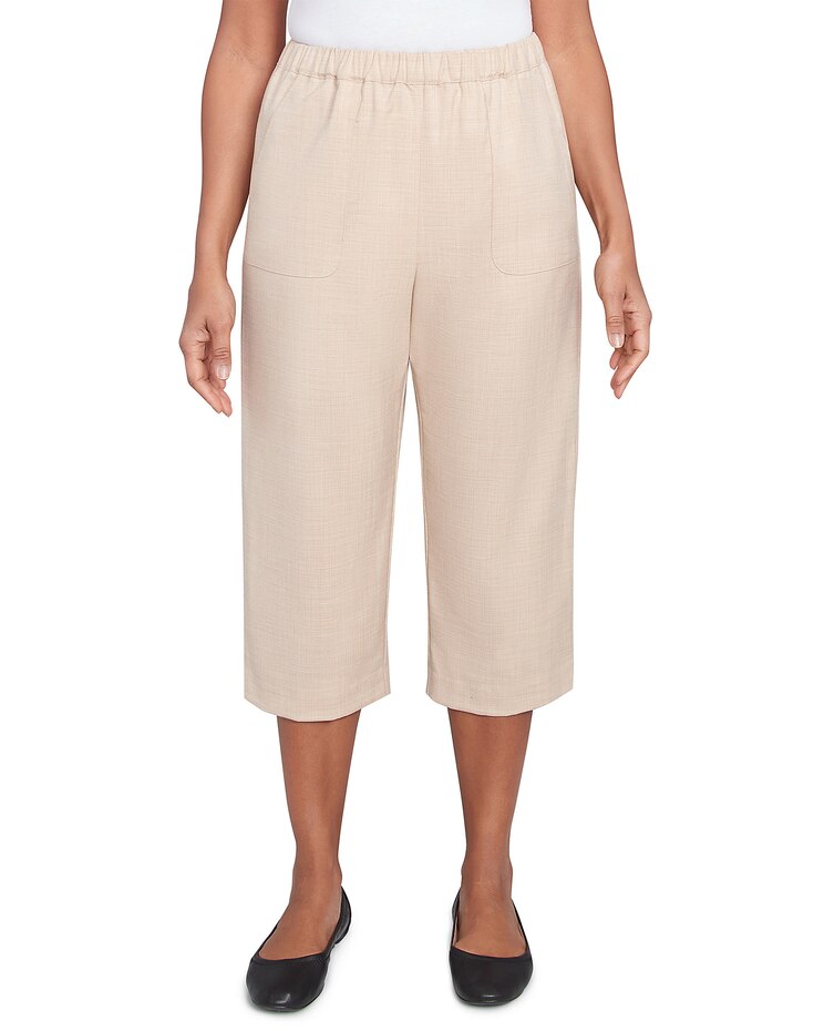 Alfred Dunner® Catalina Island Patch Pocket Elastic Waistband Capri Pant image number 1