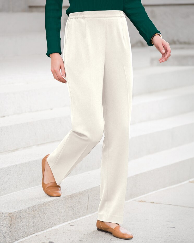 Washable Gabardine Pull-On Pants image number 1