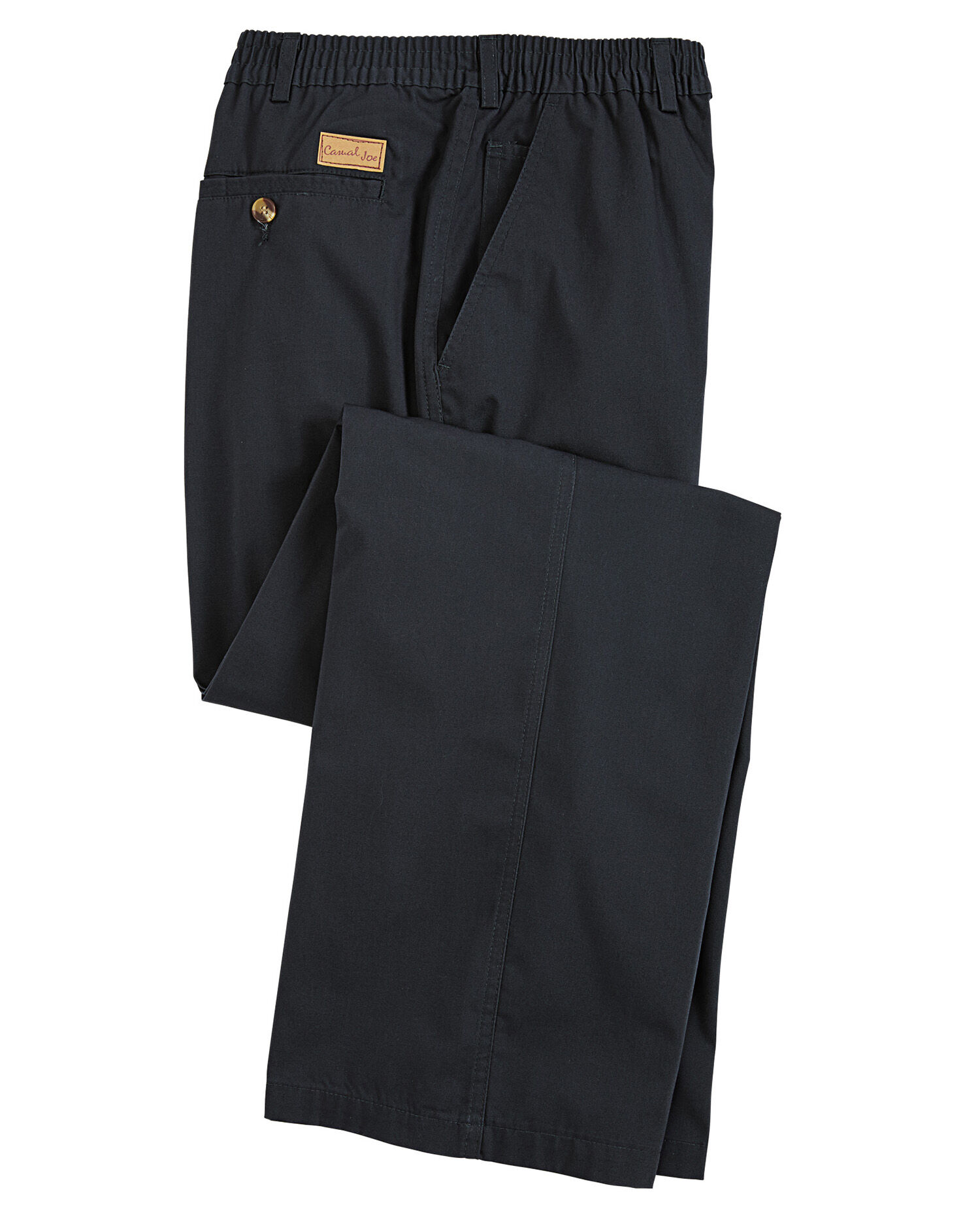 High-Waist Pleated Pant with Logo Elastic in BLACK
