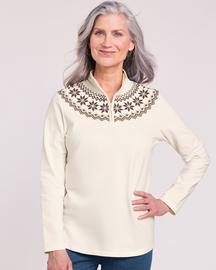 Better than Basic Everyday Quarter Zip Top image number 1