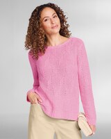 Linen/Cotton Textured Pullover thumbnail number 1