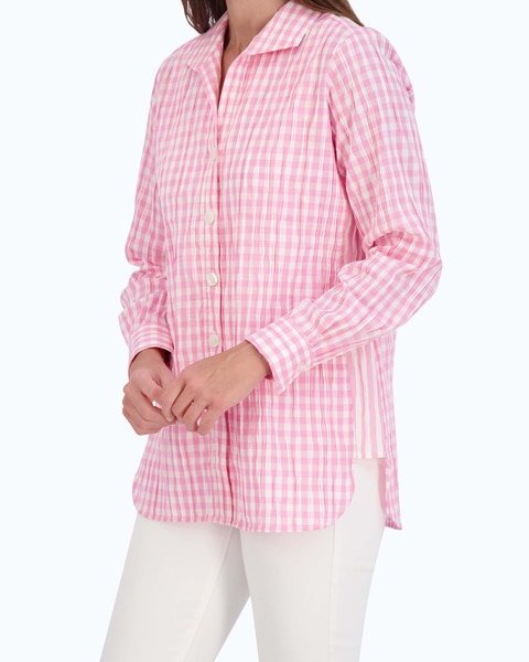 Pandora Crinkle Gingham  Tunic