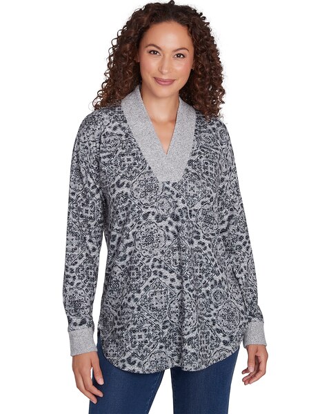 Ruby Rd® Cozy Season Knit Leopard Top
