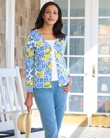 Italian Seaside Cotton Cardigan  thumbnail number 2