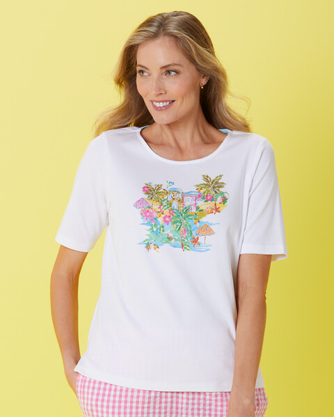 Limited-Edition Essential Cotton Key West Print Tee