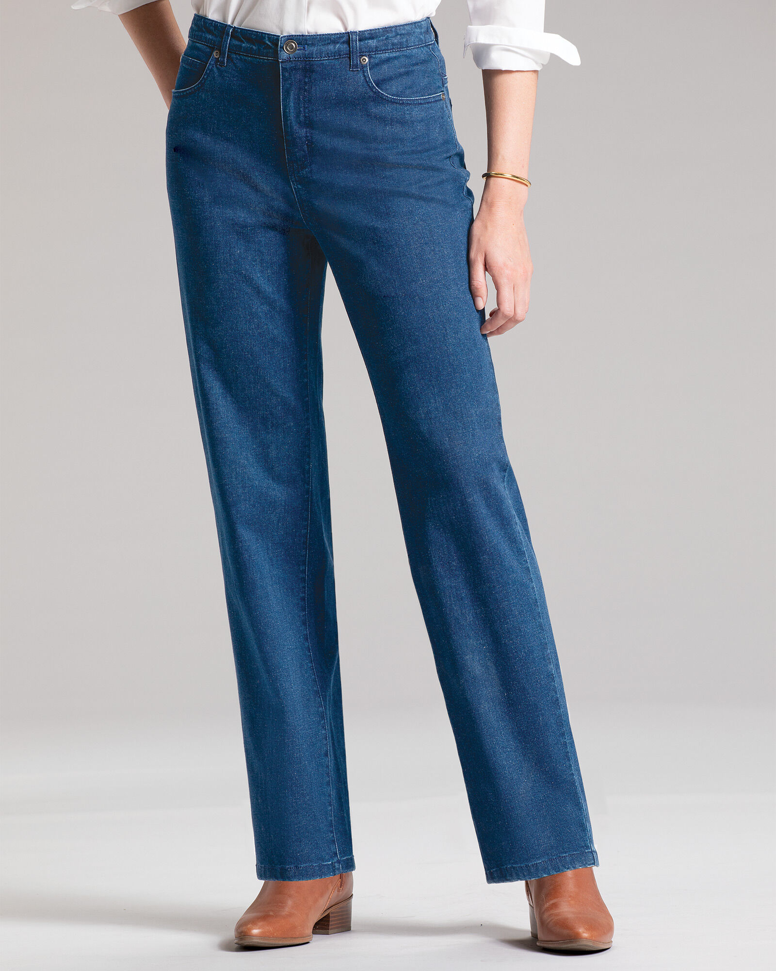 DreamFlex Comfort Waist Relaxed Straight Leg Jeans Appleseed s