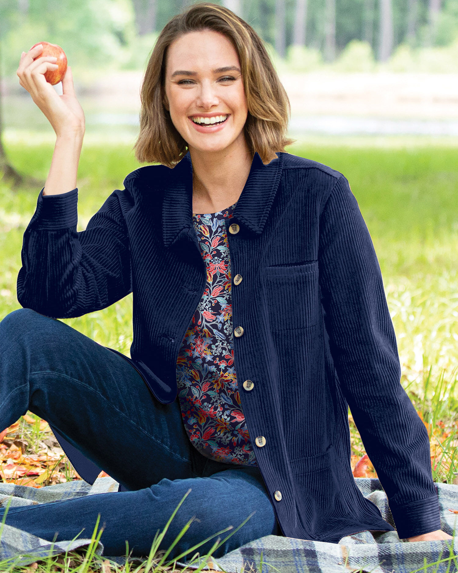 Wide wale corduroy shirt jacket deals