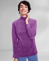 Velour Mockneck Top thumbnail number 1