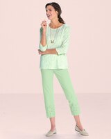 Dennisport Eyelet-Hem Cropped Pants thumbnail number 3