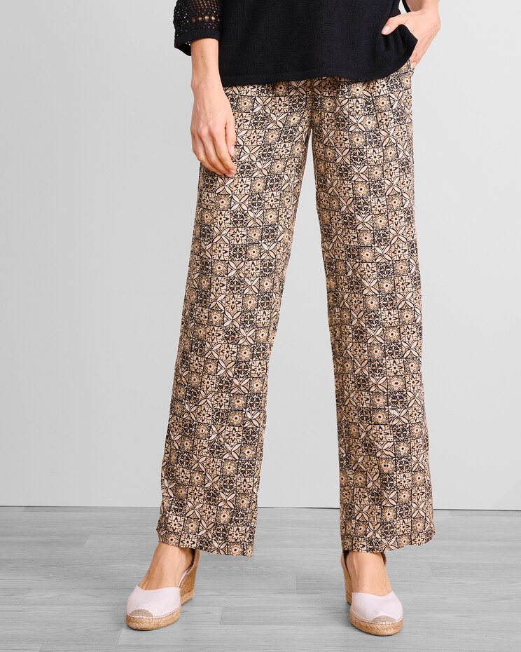 Batik Tiles Crinkle Pants  image number 1