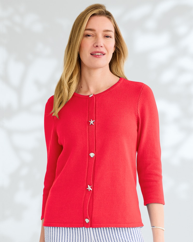 Bayside Cotton Seaside-Buttons Cardigan image number 1