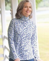 Essential Cotton Leaf & Berries Print Turtleneck thumbnail number 1