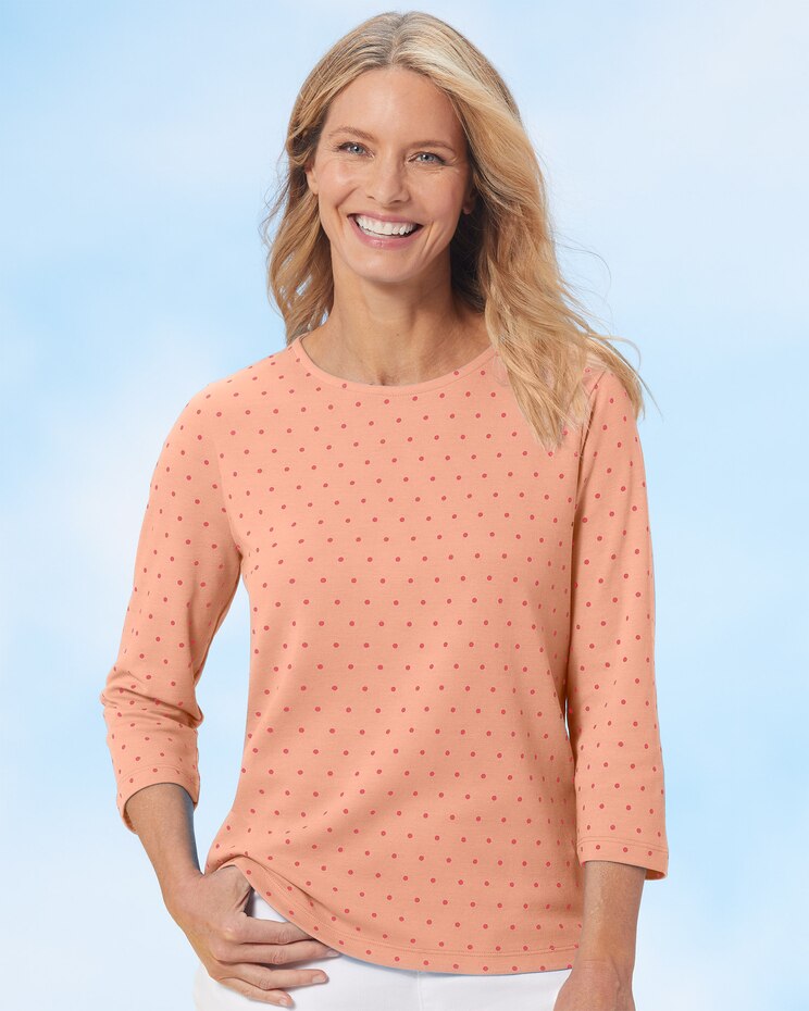 3/4 Sleeve Dot Tee image number 1