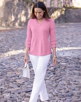 Spindrift Ruffled V-Neck Sweater thumbnail number 2
