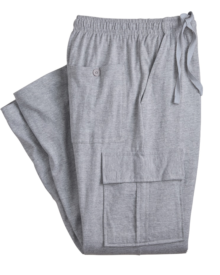 Haband Men’s Comfort Knit Cargo Pants image number 1