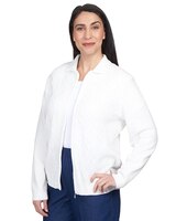 Alfred Dunner® Chenille Metallic Zip Front Cardigan thumbnail number 7