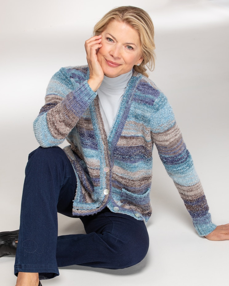 Space-Dyed Bouclé Cardigan image number 1