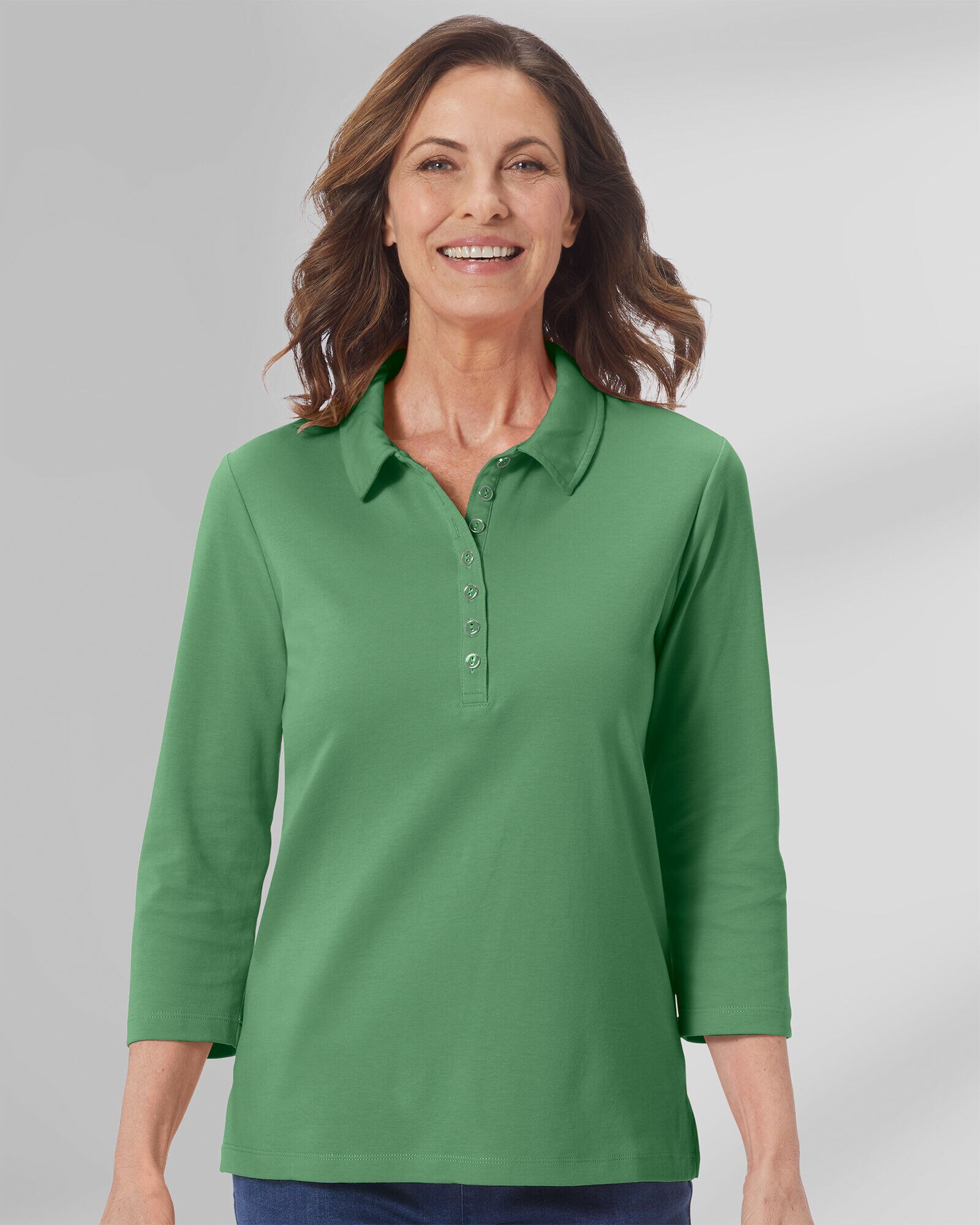 Women's polo shirts with three quarter sleeves sale