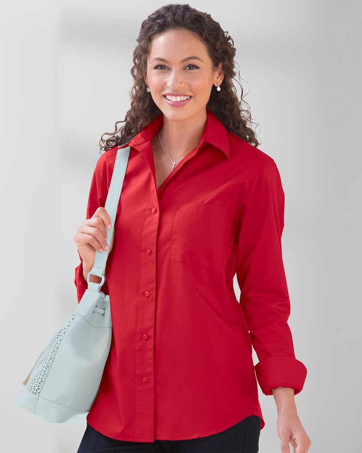 Foxcroft® Non-iron Classic Fit Solid Shirt image number 1