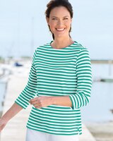 Simply Stripes 3/4 Sleeve Tee thumbnail number 1