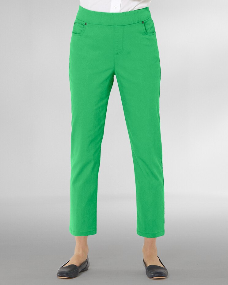 DreamFlex Color Easy Pull-On Cropped Jeans image number 1