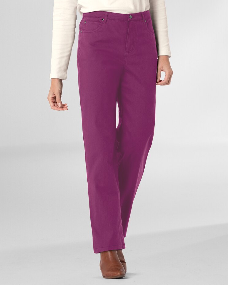DreamFlex Color Comfort-Waist Relaxed Straight Leg Jeans image number 1