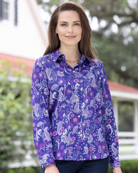Foxcroft Autumn Paisley Non-Iron Shirt