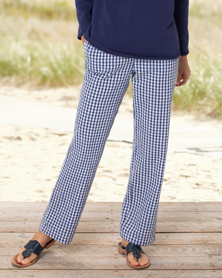 Seersucker Gingham Pants image number 1