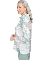 Alfred Dunner® St.Moritz Shimmer Medallion Patchwork Cowl Neck Top thumbnail number 2