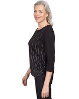Alfred Dunner® World Traveler Metallic Vertical Foil Top thumbnail number 4
