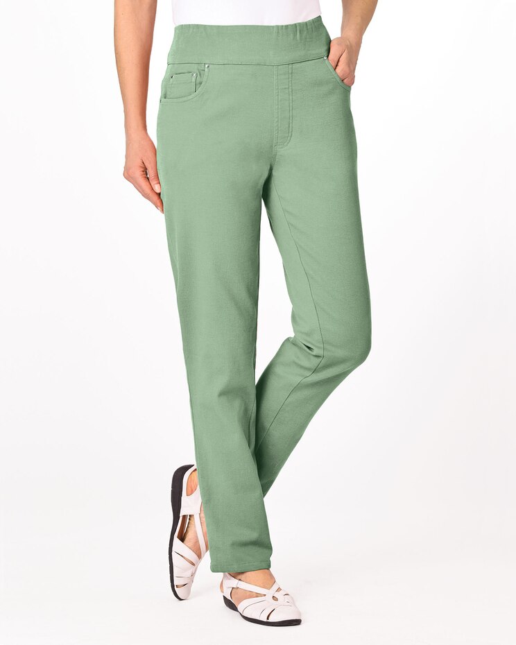 Flat-Waist Straight-Leg Jeans image number 1